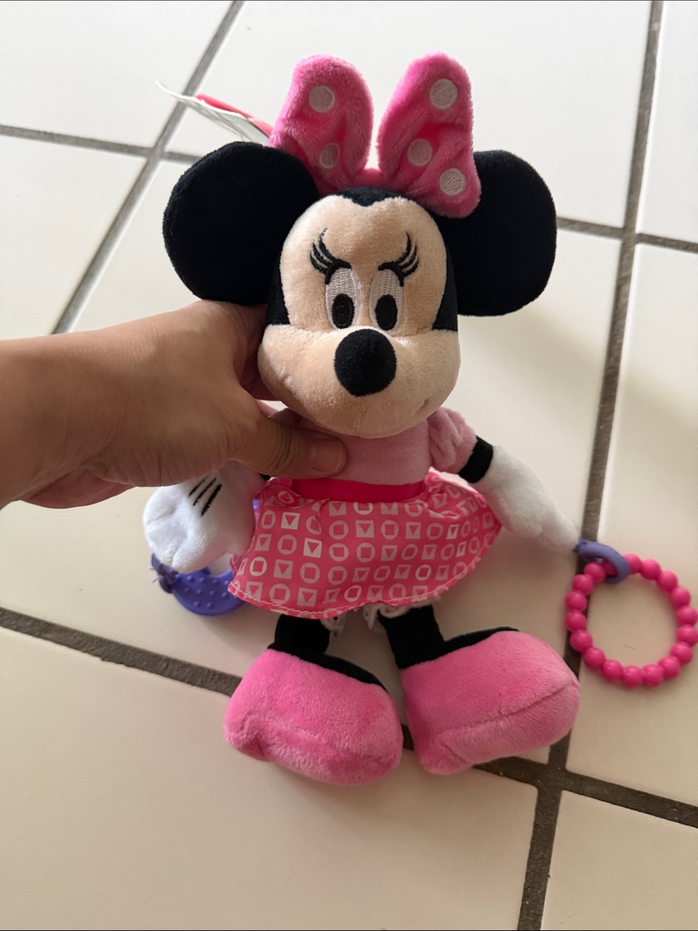 Disney Minnie Mouse Pink Plush Activity Toy - Clip-On Baby Toy - Picture 3 of 7